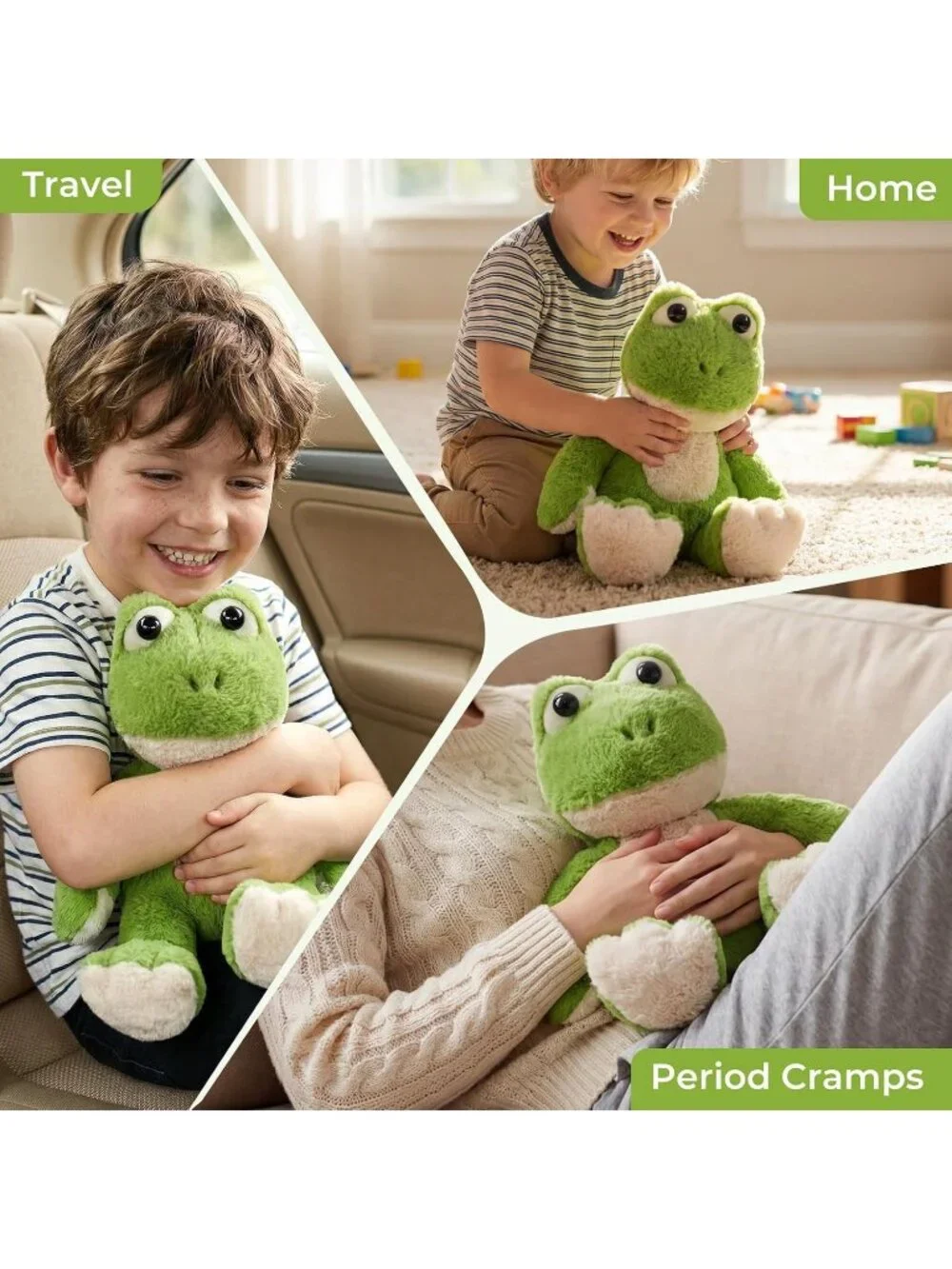 Frog Weighted Plush Lavender Scented Microwavable Heating Pad Cozy Toy